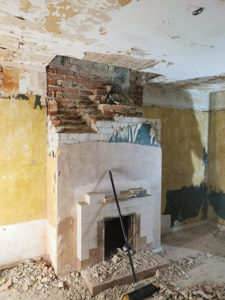 Chimney breast demolition