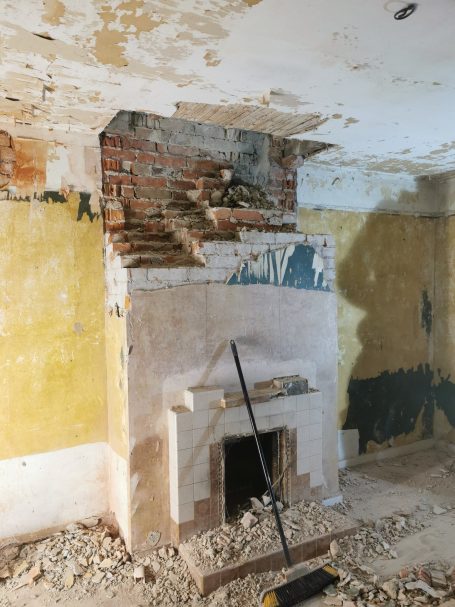 Chimney breast demolition